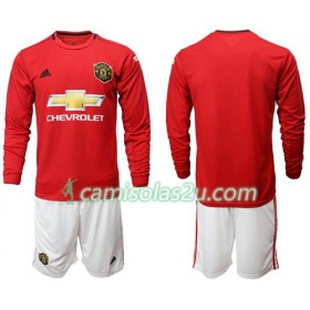 Camisolas de Futebol Manchester United Criança Equipamento Principal 2019/20 Manga Comprida